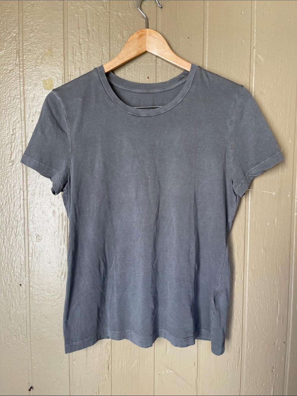 Rowan Women's Crew Neck Supima Cotton T-Shirt Gray Size M